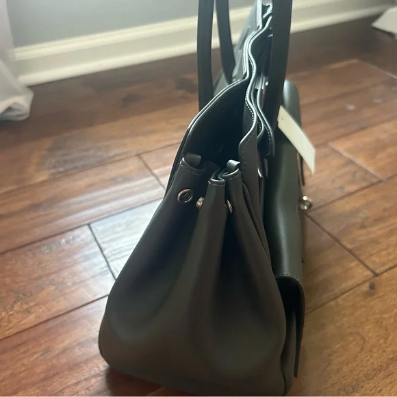 Balenciaga Medium Bel Air Carry All Dark Khaki Leather Tote - Picture 6 of 8